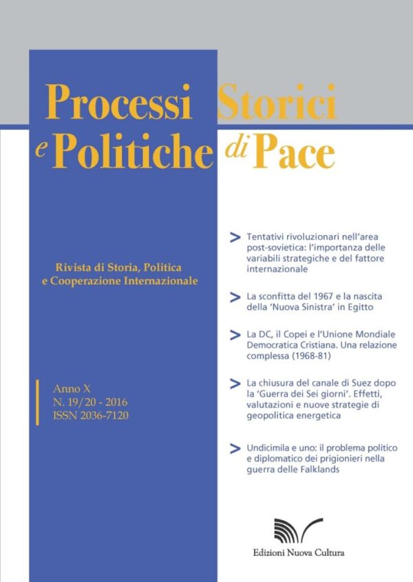 Rivista Processi Storici e Politiche di Pace n. 19-20 2016