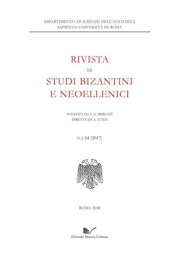 Rivista Studi Bizantini e Neoellenici n. 54 (2017)