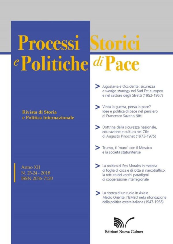 Rivista Processi Storici e Politiche di Pace nr. 23-24/2018