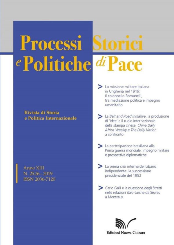 Rivista Processi Storici e Politiche di Pace 25-26/2019